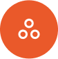 Three entities representing collaborating on a plan